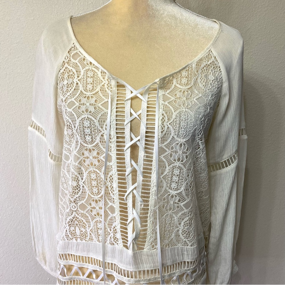 For Love & Lemons Martinique Mini White Dress Cover-Up - Picture 5 of 13